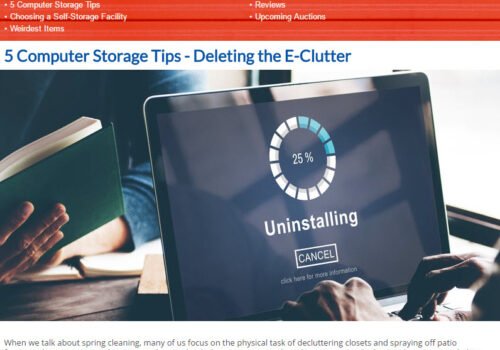 U-Stor May Newsletter - 5 Computer Storage Tips, Choosing a Self-Storage Facility and MORE