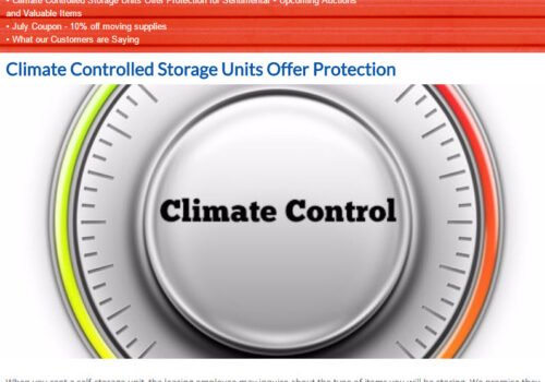 July Newsletter - Climate Controlled Storage Units Offer Protection for Sentimental and Valuable Items