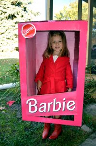 Barbie cardboard box costume
