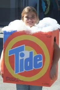 Laundry detergent cardboard costume