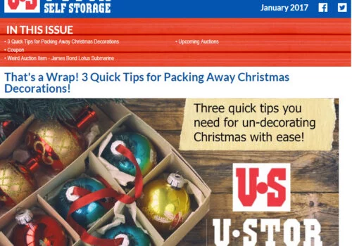 Packing away Christmas decorations